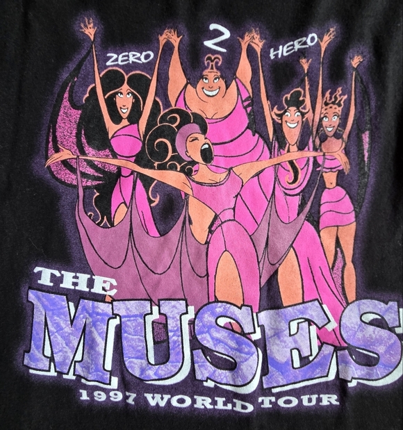 Black T-Shirt with Purple Graphic Print - Picture 5 of 6